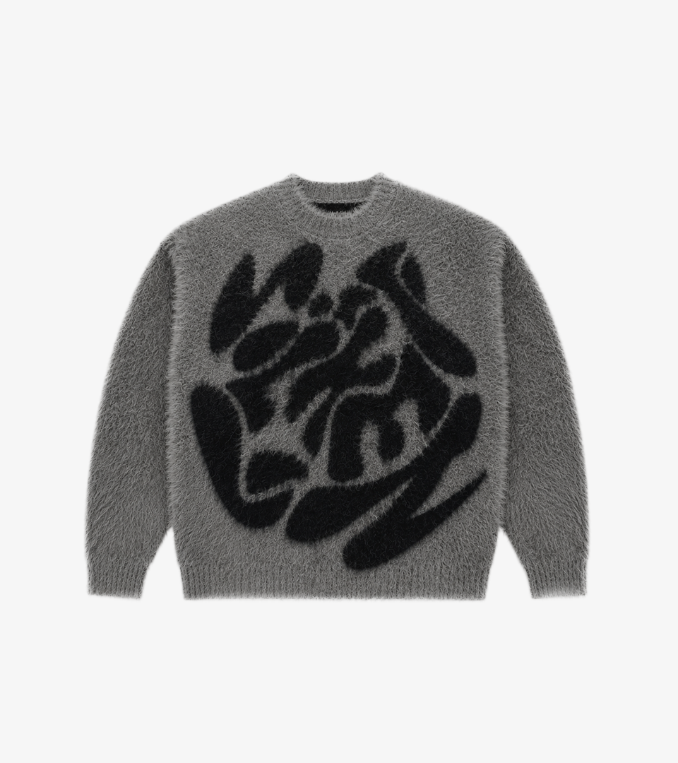 KNIT GRIS FONCÉ MOHAIR