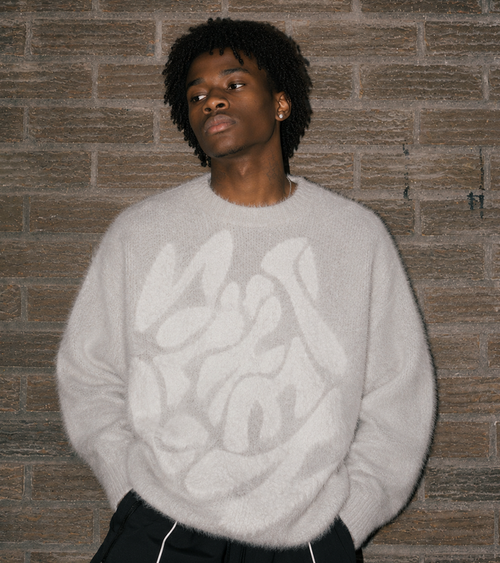 KNIT GRIS CLAIR MOHAIR